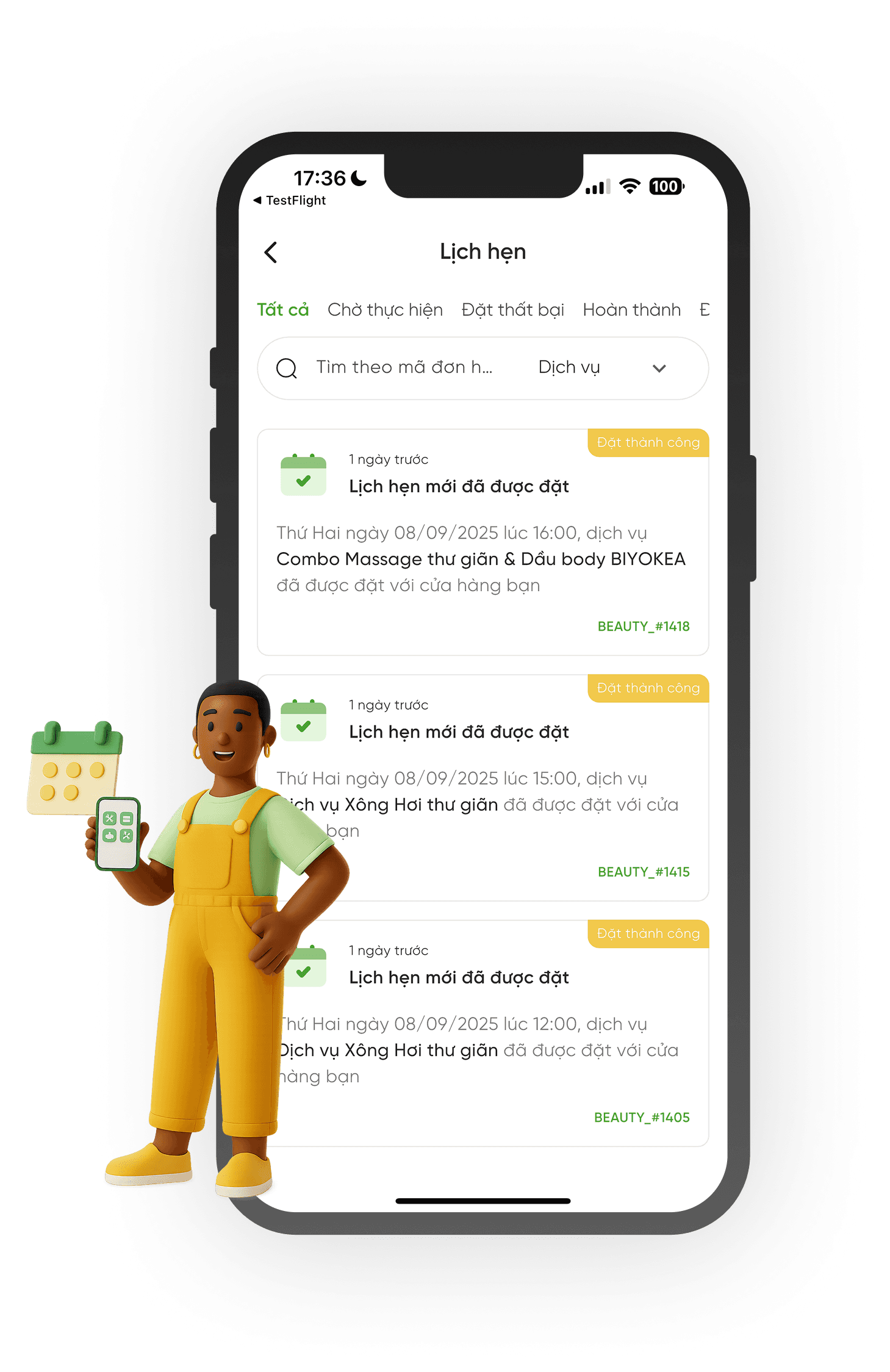Quản lý đặt lịch (Booking)